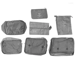 Storage Bags 7PC Clothes Bag Set Packing Square Multifunctional Suitcase Organiser Holiday Travel