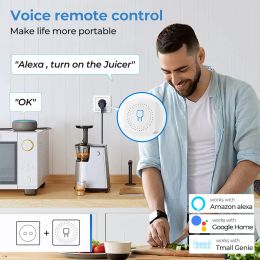 Tuya Smart Home ZigBee WiFi Smart Switch with Power Monitor 16A Mini Breaker Voice Control for Homekit Siri Alexa Google Alice