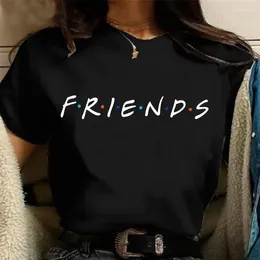 Women's T Shirts Fashion Friends Tv Show Funny Cartoon Shirt Women Graphic Harajuku T-shirt Korean Style Tshirt Vintage Top Female