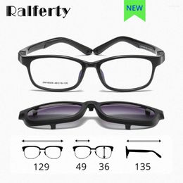 Sunglasses Frames Ralferty 2 In 1 Flexible Kids Polarized Clip On Glasses Girl Boy Optic 0 Diopter Eyeglasses UV Outdoor Shades