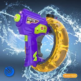 Sand Play Water Fun New Handheld Electric Gun Summer Large Capacity Splashing ld Toy Outdoor Kids Beach Swimming Pool Pl H240521