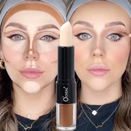 Doubleend Face Highlighter Contour Stick Oilcontrol Waterproof Concealer Pencil Corrector Pen Long Lasting Makeup 240521