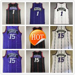 purple Vince 15 Carter Jersey MEN Tracy 1 McGrady Shorts Basketball Jerseys black Basketball Wear