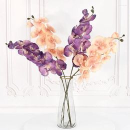 Decorative Flowers Artificial Orchid Real Touch Butterfly Flores For Wedding Decoration Home DIY Decor