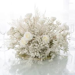 Decorative Flowers Babys Breath Flower Ball Wedding Decoration Table Centrepieces Decor Floral Arrangement Party Event Window Display Props