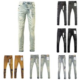 purples jeans designer denim short Jeans for mens pants Mens trends Distressed Black Ripped Biker Slim Fit Motorcycle Mans stacked jean s