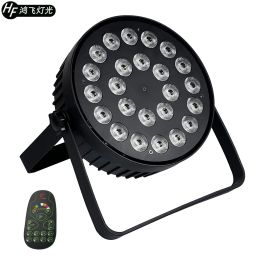 LED Flat Par 24x18w RGBWA UV 6in1 Led Par Light DMX Control Party Dj Disco Bar Strobe Dimming UV Effect Projector