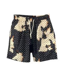 Brand Men Sports Shorts Designer Full Print L Jacquard Quick Drying Casual Capris Fashionable ice Silk Cotton Elastic Waistband Splicing Luxury Shorts