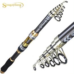 Sougayilang 21m36m Spinning Fishing Rod Carbon Trout Carp Telescopic Pole Lure Tackle 240514