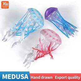 Novelty Games Ocean Animals Model Jellyfish Action Figures Aquarium PVC Miniature Sea Life Scene Decoration Educational Kids Toy Gift Y240521