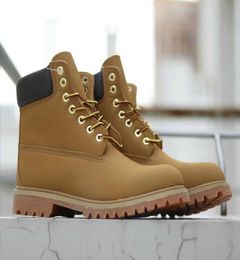 Top Designer boots Winter kick not broken men039s work shoes couples outdoor high top plus velvet Martin big yellow boots water8658335