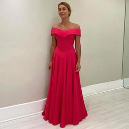 Designer Mother Of The Bride Dresses Off The Shoulder Neckline A Line Wedding Guest Dress Floor Length Plus Size Satin Evening Gowns