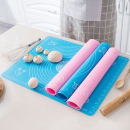 Kitchen Silicone Pad Knead Dough Noodles Pad With Scale Baking Supplies Desktop Pot Bowl Tableware Insulation Mat TH1455