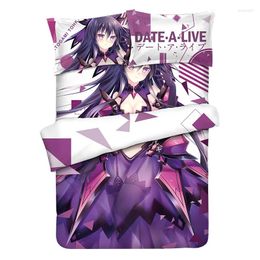 Bedding Sets Date A Live Quilt Cover Cartoon Yatogami Tohka Yoshino Tokisaki Kurumi Anime Set