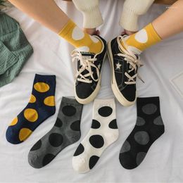 Women Socks Multi-color Breathable Women's Cartoon Japanese Style Large Polka Dot Harajuku Wind Tube Cotton