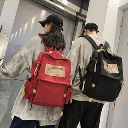 Backpack Women Men Multiple Pockets Female Waterproof Laptop Bag Fashion Letter Printing Schoolbag For Teenager Girls Boys