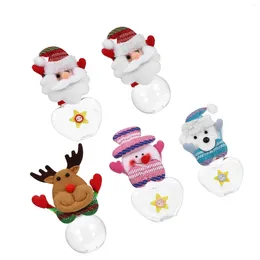 Storage Bottles 5pcs Santa Claus Bear Snowman And Elk Candy Jars Christmas Snack Container