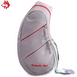 Outdoor Bags Outdoor sports nylon hiking chest bag orange/red/blue/gray mens shoulder cross body hiking sling bag Q240521