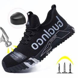 Work Shoes for Men Work Safety Boots Anti-stab Safety Shoes Steel Toe Work Protective Shoes Outdoor Light Sneaker indestructible