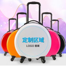 18-inch Round Trolley Case, Cute Student Luggage, Caster Wheel Gift Suitcase, Custom Children's Trolley Case