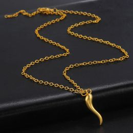 Lucky Italian Horn For Women Men Good Luck Friendship And Dreams Pendant Necklace Jewellery Bijoux Gifts Wholesale