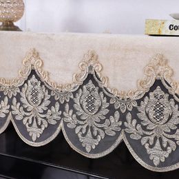 New 85CM*220CM European Style Lace Piano Cover Embroidery Cover Towel Half Cover Dustproof Electronic Organ Protective Cover