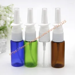 Storage Bottles 15ml Pretty Colors PET Samples Bottle With White Plastic Sprayer.Nasal Spray Pumps Nasal Atomizers Oral Applicators