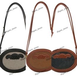 Luxury Designer shuolder bag Crossbody Oval purse LOGO embossed leather Evening round kids girls pochette handbags catwalk mini clutch purses fanny pack pouches