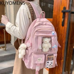 Backpack Women Student Back Cute Female Harajuku Waterproof Fashion Mochila School Bag Girl Book Kawaii Black Rucksack