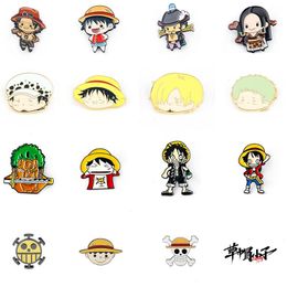 ONE PIECE Cute Anime Movies Games Hard Enamel Pins Collect Metal Cartoon Brooch Backpack Hat Bag Collar Lapel Badges Women Fashion Jewelry S6718