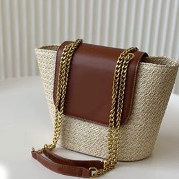 10A Fashion Designer Bag Tote Bag Woven Bag Crossbody Gold Hardware Letter Shopping Large Chain High A essories Cowhide Leather Lady Ahae