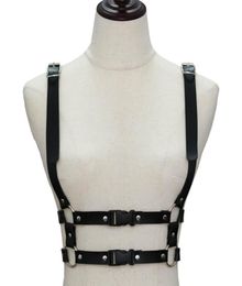 Leather Harness Goth Punk Body Chain For Women Garters Strap Bondage Halterneck Collar Gothic Waist Shoulder Necklace Harajuku Pen5703546
