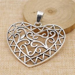 Charms Findings Carved Heart Jewellery For Men 72x65mm 1pcs