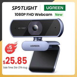 Webcams UGREEN 1080P Full HD Network Camera Laptop USB Network Camera with Dual Mics Suitable for YouTube Zoom Video Call 2K Network Camera J240518