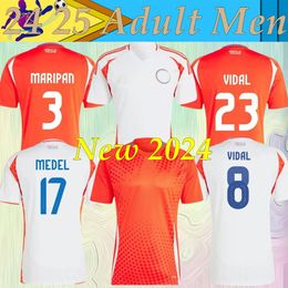 Chile 24 25 Soccer Jerseys ALEXIS VIDAL Kids Kit 2025 National Team Football Shirt Home Red Away White Full Set Men Camiseta 2024 Copa America ZAMORANO ISLA CH boy set