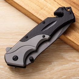 Handle Self-Defense Outdoor Multifunctional Folding Knife Stainless Steel Camping 095525