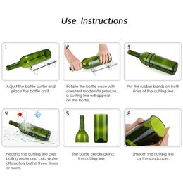 Glass Bottle Cutter Acrylic Adjustable DIY Bottle Cutting Machine for Wine/Beer Bottles