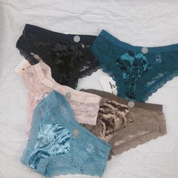 European Style Vintage Floral Lace Panties For Women Velvet Sexy Underwear Crotch Cotton Briefs Ruffle Sexy Panties Sex String T208877432