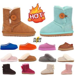 Kinder Kleinkind Tasman Kids Boots Baby Boots Slipper Vorschulen Schuhe Kastanienfellrutschen Schafsleder Shearling Klassiker Ultra Mini Boot Winter Mules Stiefel 21-34