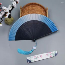 Decorative Figurines Rainbow Folding Fan Retro Dance For Summer Cooling Perfect Wedding Gift And Scenic Spot Hollow Out Silk Ancient Style