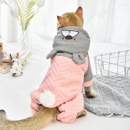 Dog Apparel Thicken Clothes Hoodies Winter Warm Comfort With Fleece Pet Overall Dogs Coat Jacket For Small Cat Clothing Jumpsuits