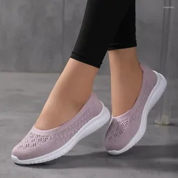 Casual Shoes Women Running Mesh Summer Slip-On Light Walking Sneaker Fitness Sport Flats Comfortable Black Size 35-42 Loafers