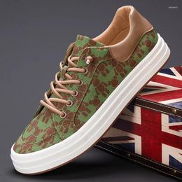 Casual Shoes Quality Men Sneaker Lace Up Male Canvas Cartoon Bear Printed Skateboard Summer Unisex Sizes 38-44