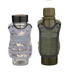 Beverage Koozie Vest Handle Military Molle Mini Beer Cover Vest Cooler Sleeve Adjustable Shoulder Straps Beer Covers Bar Party Dec5957293