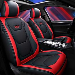 Car Seat Covers Black Leather Car Seat Covers For VW Volkswagen Polo 9N Touareg 2005 Amarok Caddy Passat Tiguan Golf T-ROC Jetta Accessories T240520