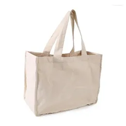 Storage Bags Cotton Supermarket Shopping Reusable Grocery Large Heavy Duty Canvas Tote For Fruit Vegetable