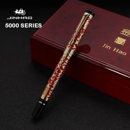 Jinhao 5000 Luxury Metal Fountain Pen Beautiful Dragon Texture Carving Business Office School Supplies Stationary PK 9019 240521