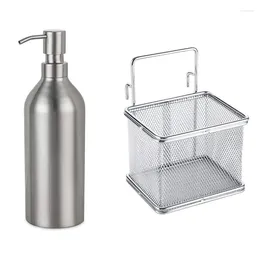 Liquid Soap Dispenser -Soap Bottle & Fine Mesh Strainer Stainless Steel Wire Basket Skimmer Hanging Sieve Filter