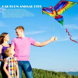 Kite Accessories 3D adult childrens game toy rainbow parrot shaped kite realistic cartoon Windsock kite family childrens toy WX5.21856