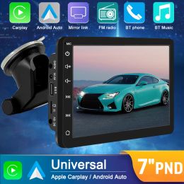 7inch Universal Car Radio Multimedia Video Player Wireless Carplay Wireless GPS Navigation Apple Android Auto Touch Screen